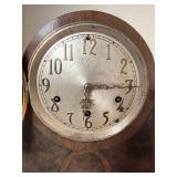 Seth Thomas Tambour Mantel Clock Westminster Chime Wood Case