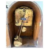 Seth Thomas Tambour Mantel Clock Westminster Chime Wood Case