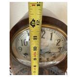 Seth Thomas Tambour Mantel Clock Westminster Chime Wood Case