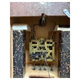 Vintage German Carved Wood Cuckoo Clock w Weights Pendulum, As Is