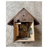 Vintage Chalet Cuckoo Wall Clock 4 Dancers Musicians Pendulum Chains