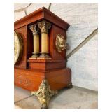 Antique Seth Thomas Adamantine Mantel Clock Ornate Column Case