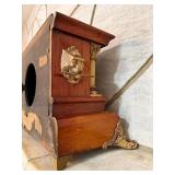 Antique Seth Thomas Adamantine Mantel Clock Ornate Column Case