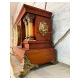 Antique Seth Thomas Adamantine Mantel Clock Ornate Column Case
