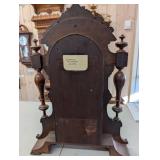 Kroeber Mariposa 1875 Mantel Clock - Ornate Carved Walnut Case