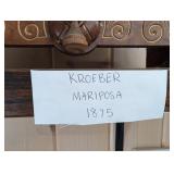 Kroeber Mariposa 1875 Mantel Clock - Ornate Carved Walnut Case