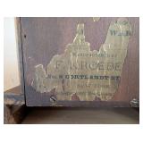 F. Kroebe No. 8 Cortlandt St. New York Mantel Clock - Oak Carved Case