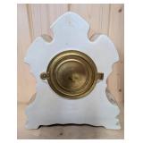 Ansonia Royal Bonn Mantel Clock - Floral Porcelain, 1895 Antique Decor