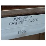 Ansonia Cabinet Clock - 1905 Antique Carved Wooden Case