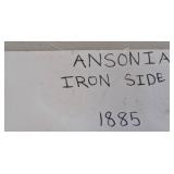 Ansonia Iron Side Clock (1885) - New York Movement, ornate brass crest