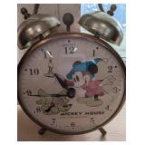 Bradley Mickey Mouse Twin Bell Alarm Clocks (Lot of 2)