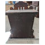 Welch Gerster 1880 Antique Oak Mantel Clock with Pendulum