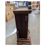 Welch Gerster 1880 Antique Oak Mantel Clock with Pendulum