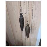 Vintage Black Forest Carved Cuckoo Clock with Pinecone Weights, 1940s