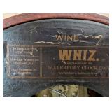 Waterbury Wine Whiz Mantel Clock - Maroon Case with Gold Garland Trim