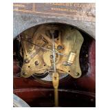 Waterbury Wine Whiz Mantel Clock - Maroon Case with Gold Garland Trim