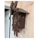Carved Black Forest Cuckoo Clock with Leaves & Bird, 1905 - Mechanical