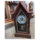 J. J. Hoffman Longcase Clock - St. James MN Antique 19th Century Gothic Style Steeple Clock