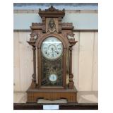 Kroeber Antique Clock - 1888, Intricately Carved Wooden Case