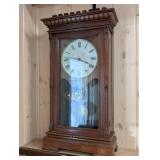 Seth Thomas Garfield 1886 Wall Clock - Oak Case, Glass Front, Pendulum