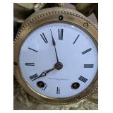 SETH THOMAS Angel Mantel Clock - Goldtone with Praying Girl Figure