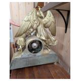 SETH THOMAS Angel Mantel Clock - Goldtone with Praying Girl Figure