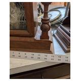 F. Kroehler, New York Antique Gothic-Arch Mantel Clock with Glass Door & Pendulum