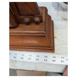 Antique Carved Oak Mantel Clock with Pendulum - Roman Dial, 19th Century