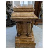 Seth Thomas Marble Mantel Clock - Antique Four-Column Onyx-Style Marble Case
