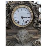 Seth Thomas Clock Co. Mantel Clock with Seated Female Figure & Floral Detail