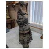 Seth Thomas Clock Co. Mantel Clock with Seated Female Figure & Floral Detail