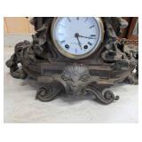 Seth Thomas Clock Co. Mantel Clock with Seated Female Figure & Floral Detail
