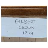 Gilbert Crown 1879 Mantel Clock - Carved Wood Case