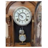 Gilbert Crown 1879 Mantel Clock - Carved Wood Case