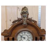 Gilbert Crown 1879 Mantel Clock - Carved Wood Case