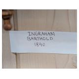Ingraham Barthold 1890 Wall Clock - Antique Carved Oak Case