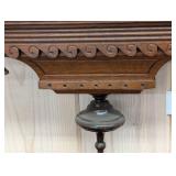 Ingraham Barthold 1890 Wall Clock - Antique Carved Oak Case