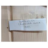 Waterbury Clock Co. Calendar Clock - Oak Carved Case, Patent 1889