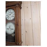 Waterbury Clock Co. Calendar Clock - Oak Carved Case, Patent 1889