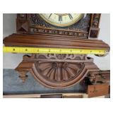 Sessions Store Model 1910 Wall Clock - Carved Oak Case, Brass Dial, 2-Wind Time/Strike