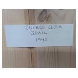 Cuckoo Clock With Carved Leaves and Bird Figures - 1940