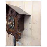 Cuckoo Clock With Carved Leaves and Bird Figures - 1940