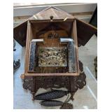Cuckoo Clock With Carved Leaves and Bird Figures - 1940