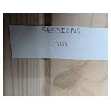 Sessions Banjo Wall Clock Eagle Finial Ship Glass Insert As-Is