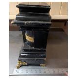 Seth Thomas Viking Mantle Clock 1902 - Black Marble Case With Brass Trim