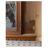 Gilbert Nucleus 1885 Clock - Antique Carved Wood Case w/ Etched Glass