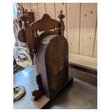Gilbert Nucleus 1885 Clock - Antique Carved Wood Case w/ Etched Glass