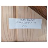 Seth Thomas World Regulator 1914 Wall Clock - Octagonal Oak Case, Glass Door