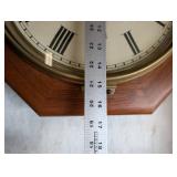 Seth Thomas World Regulator 1914 Wall Clock - Octagonal Oak Case, Glass Door