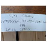Seth Thomas City Series Clock - Pittsburgh PA 1879 - Oak Case